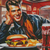 Man in Rock and Roll Diner 5D Diamond Painting