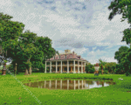 Oak Alley Plantation 5D Diamond Painting