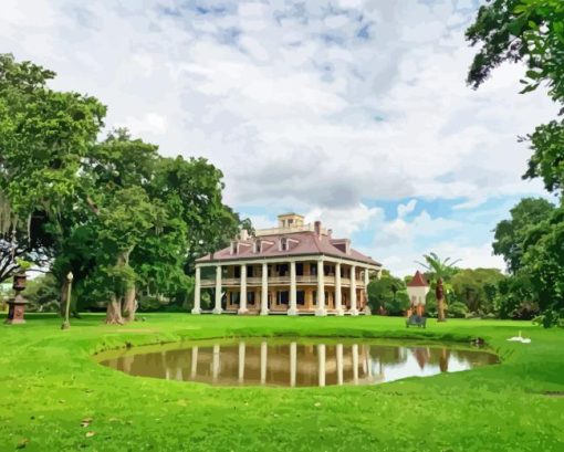 Oak Alley Plantation 5D Diamond Painting