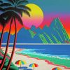 Seascape Hiroshi Nagai 5D Diamond Painting