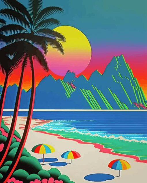 Seascape Hiroshi Nagai 5D Diamond Painting