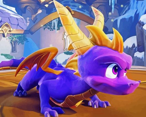 Spyro Reignited Cartoon 5D Diamond Painting