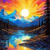 Trippy Sunset 5D Diamond Painting