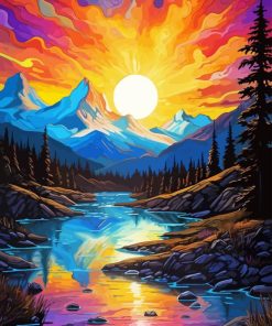 Trippy Sunset 5D Diamond Painting