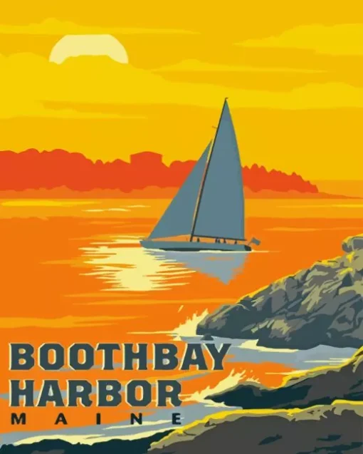 Boothbay Harbor Maine 5D Diamond Painting