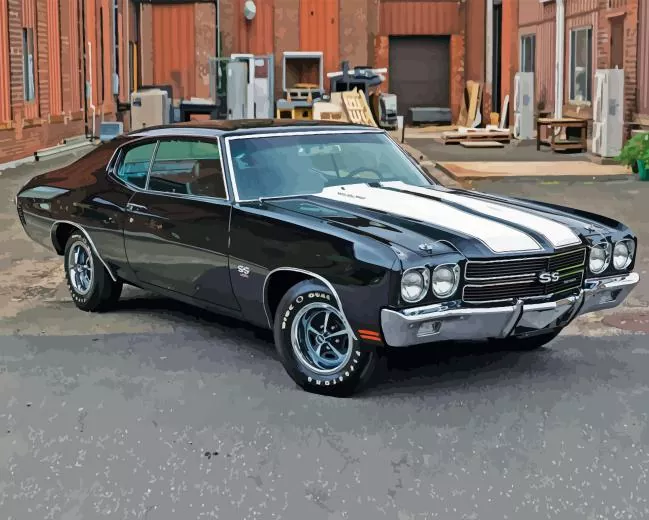 Chevelle Super Sport Diamond With Numbers Chevelle Super Sport 5D Diamond Painting
