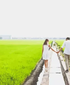 Couple In Sekinchan Padi Fields 5D Diamond Painting