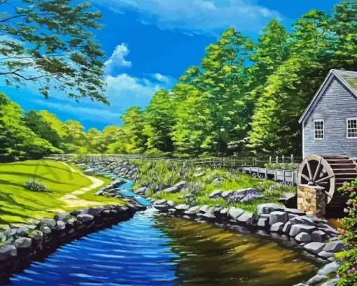 Grist Mill 5D Diamond Painting