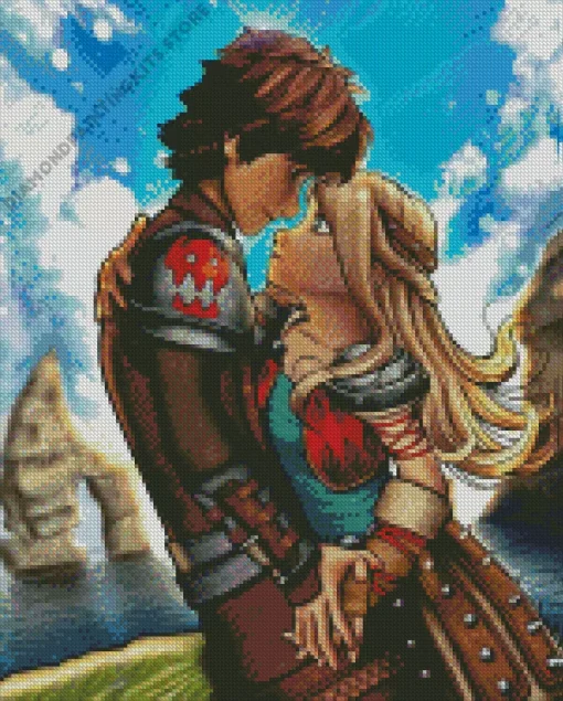 Hiccup And Astrid 5D Diamond Painting