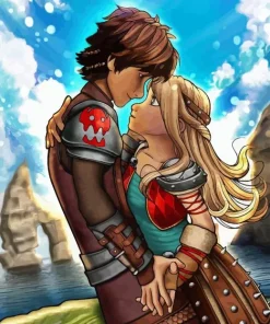 Hiccup And Astrid 5D Diamond Painting