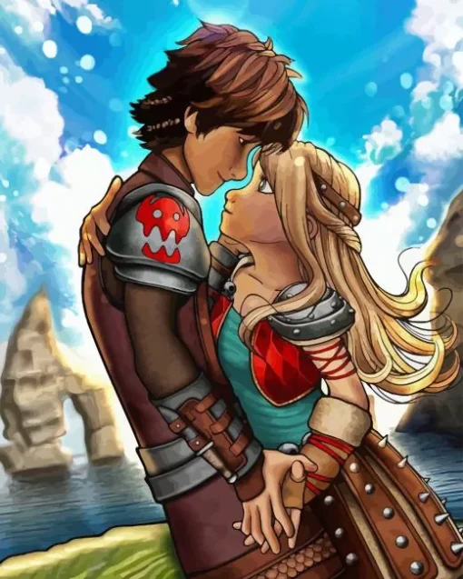 Hiccup And Astrid 5D Diamond Painting