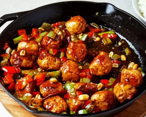 Kung Pao Chicken 5D Diamond Painting