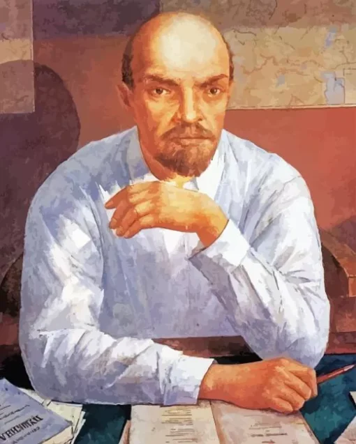 Kuzma Petrov Vodkin Portrait Of Lenin 5D Diamond Painting