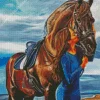 Lady And Horse 5D Diamond Painting