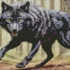 Mad Black Wolf Art 5D Diamond Painting