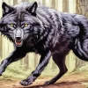 Mad Black Wolf Art 5D Diamond Painting