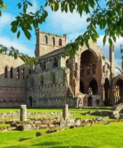 Melrose Abbey Scotland 5D Diamond Painting