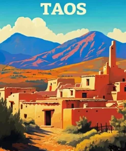 Mexico Taos Poster 5D Diamond Painting