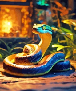 Mysterious Jungle Pit Viper 5D Diamond Painting