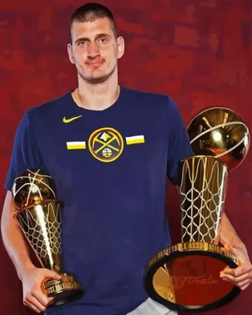 Nikola Jokic Trophy 5D Diamond Painting