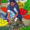 Old Woman Fruit Seller 5D Diamond Painting