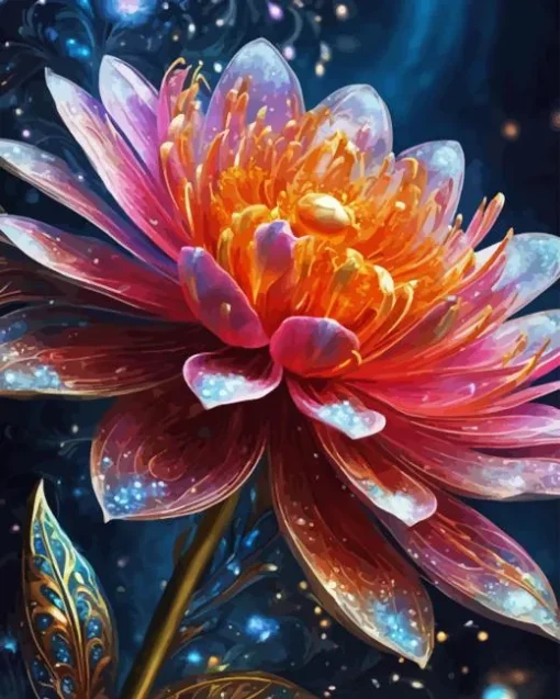 Pink Magical Flower 5D Diamond Painting