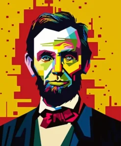 Pop Art Abraham Lincoln 5D Diamond Painting