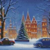 Snow Vintage Christmas Evening 5D Diamond Painting