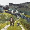 The Way To The Cottages By Kyffin Williams 5D Diamond Painting