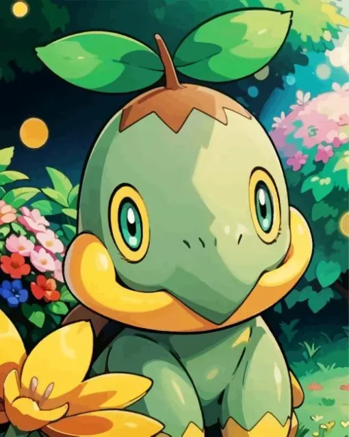 Turtwig Turtle Pokemon 5D Diamond Painting