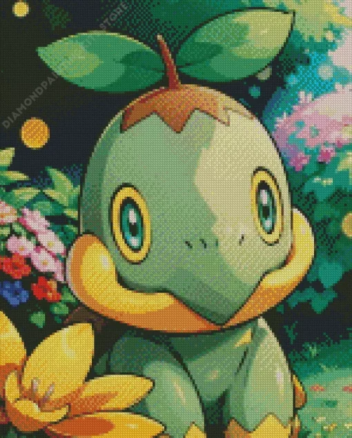 Turtwig Turtle Pokemon 5D Diamond Painting