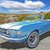 Vintage Blue 60s Mustang Car 5D Diamond Painting