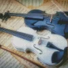 White And Black Violin 5D Diamond Painting
