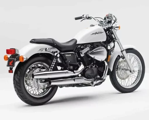 White Honda Shadow 5D Diamond Painting