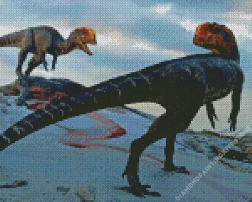 Wild Dilophosaurus 5D Diamond Painting