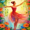 Abstract Ballerina 5D Diamond Painting