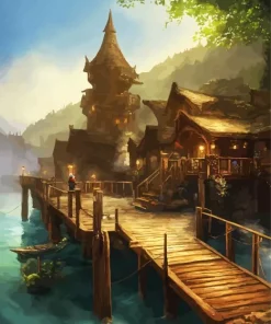 Aesthetic Fantasy Cabin 5D Diamond Painting