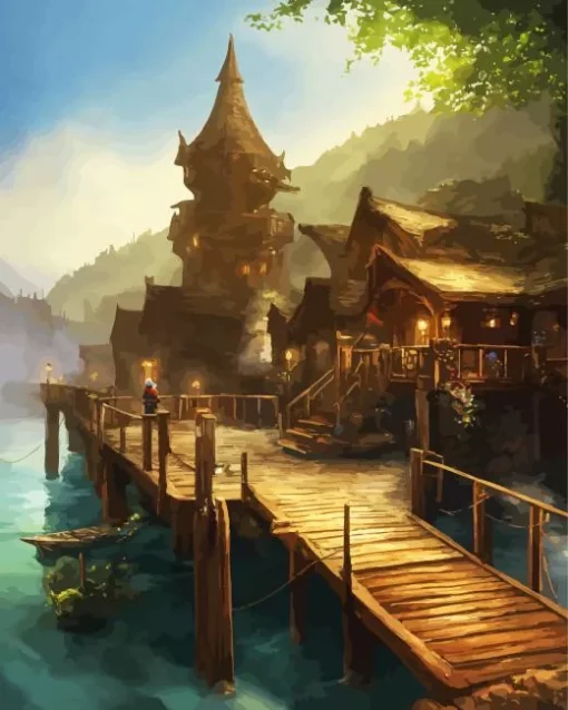 Aesthetic Fantasy Cabin 5D Diamond Painting