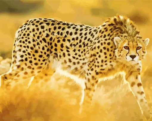 Asiatic Cheetah 5D Diamond Painting