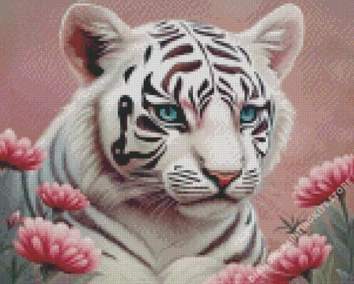 Baby Albino Tiger 5D Diamond Painting