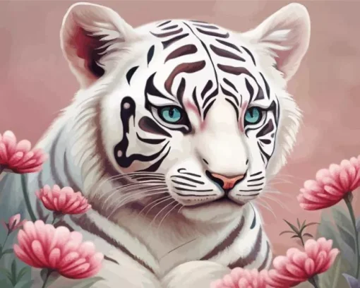 Baby Albino Tiger 5D Diamond Painting