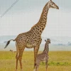 Baby And Mom Giraffe 5D Diamond Painting