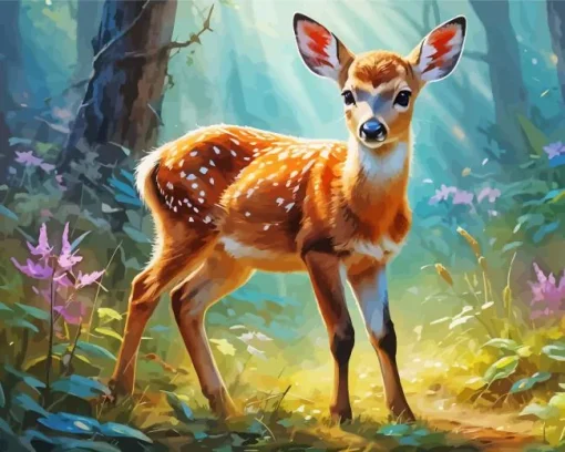 Baby Key Deer 5D Diamond Painting