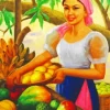 Beautiful Fruit Seller 5D Diamond Painting