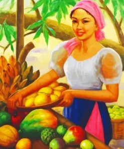 Beautiful Fruit Seller 5D Diamond Painting