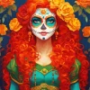 Beautiful Female Sugar Skull 5D Diamond Painting