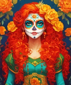 Beautiful Female Sugar Skull 5D Diamond Painting