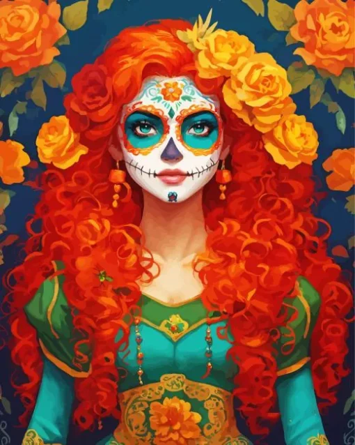 Beautiful Female Sugar Skull 5D Diamond Painting