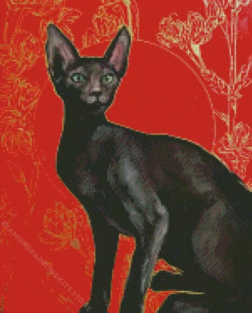 Black Oriental Cat 5D Diamond Painting