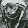 Black And White Yuri Gagarin 5D Diamond Painting